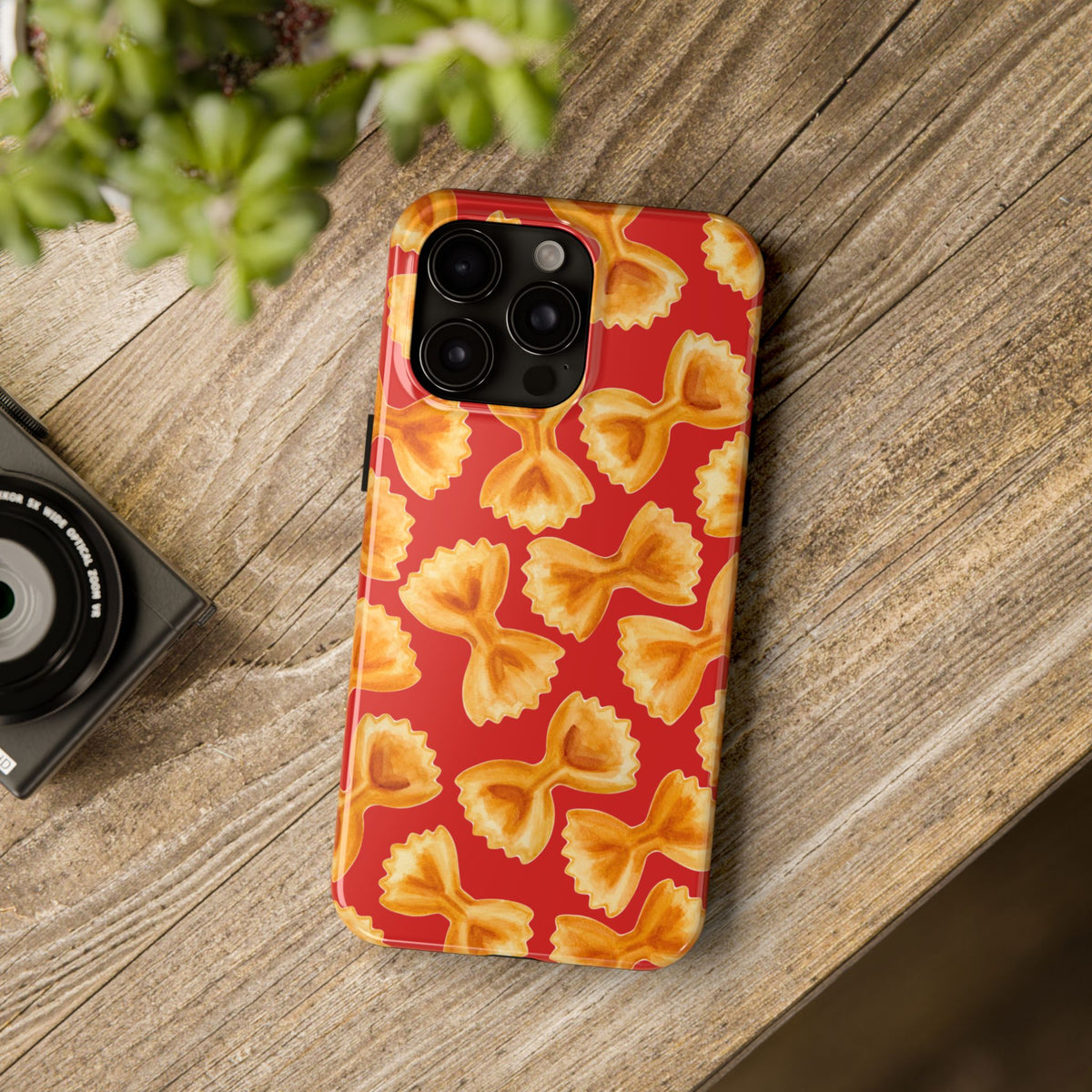 Copy of Tossed Farfalle Pasta Watercolor Illustrated Tough Phone Case | Various Models