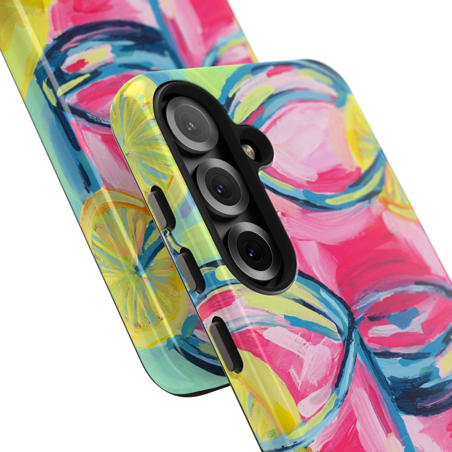 Pink Lemonade Abstract Acrylic Cocktails Tough Phone Case | Various Models Available
