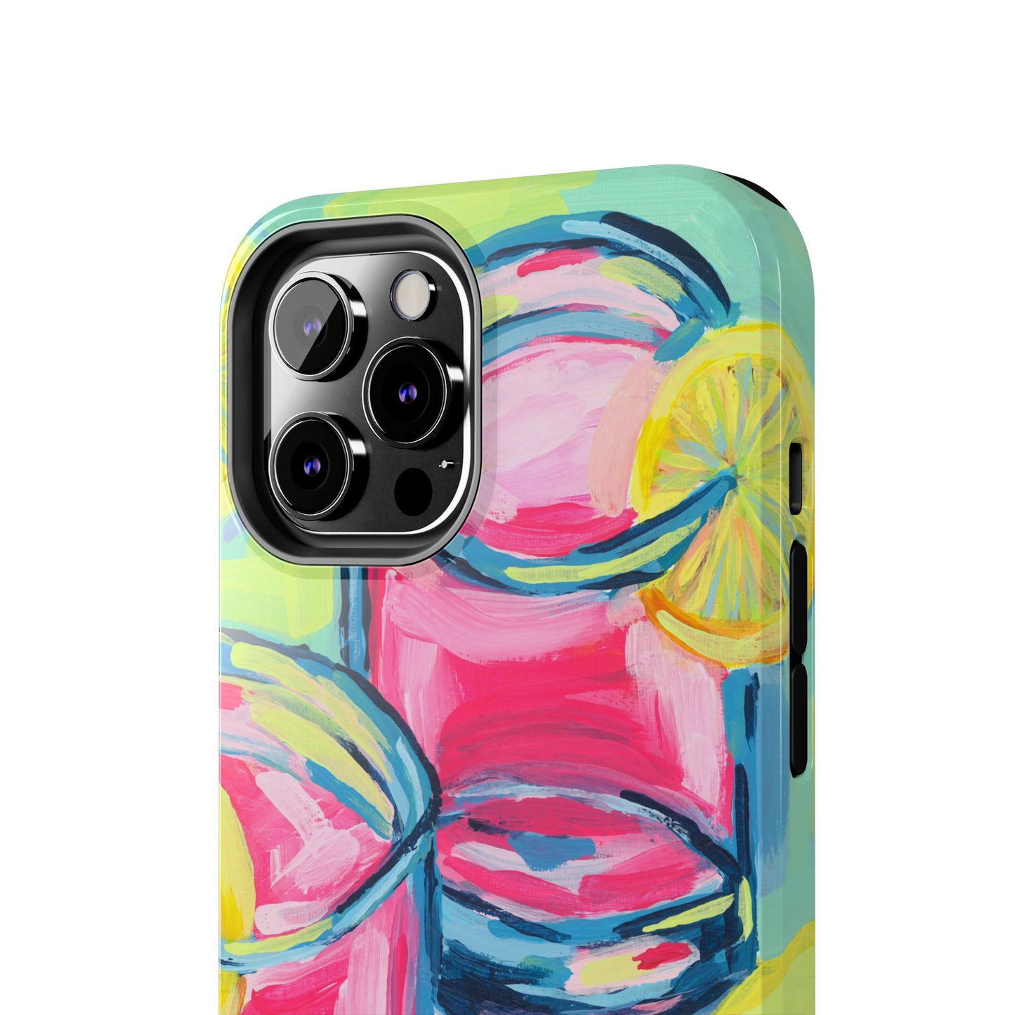 Pink Lemonade Abstract Acrylic Cocktails Tough Phone Case | Various Models Available