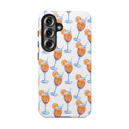 Aperol Spritz Watercolor Patterned Phone Case | Various Models Samsung Galaxy S25