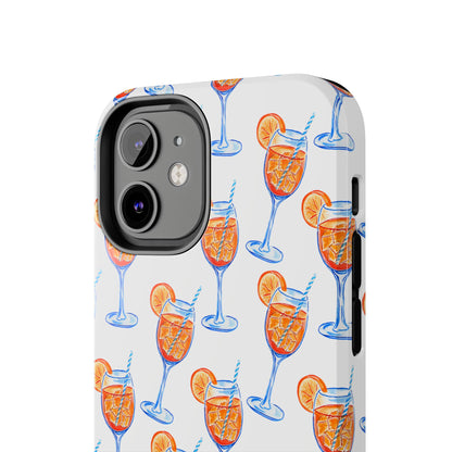 Aperol Spritz Watercolor Patterned Phone Case | Various Models