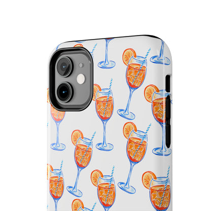 Aperol Spritz Watercolor Patterned Phone Case | Various Models