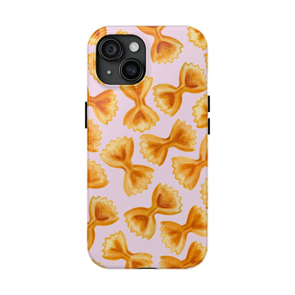 Copy of Copy of Copy of Tossed Farfalle Pasta Watercolor Illustrated Tough Phone Case | Various Models iPhone 15