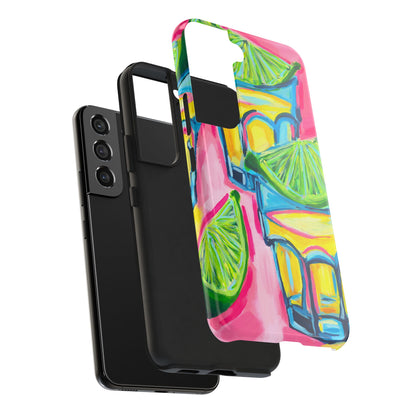 Pink Tequila Shot & Limes Acrylic Tough Phone Case | Various Models Available
