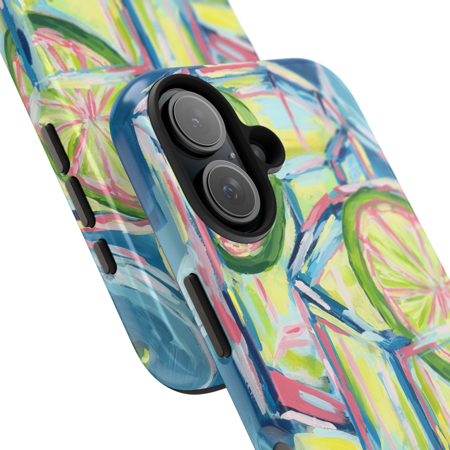 Pink Lime Green Yellow Margaritas Acrylic Tough Phone Case | Various Models Available