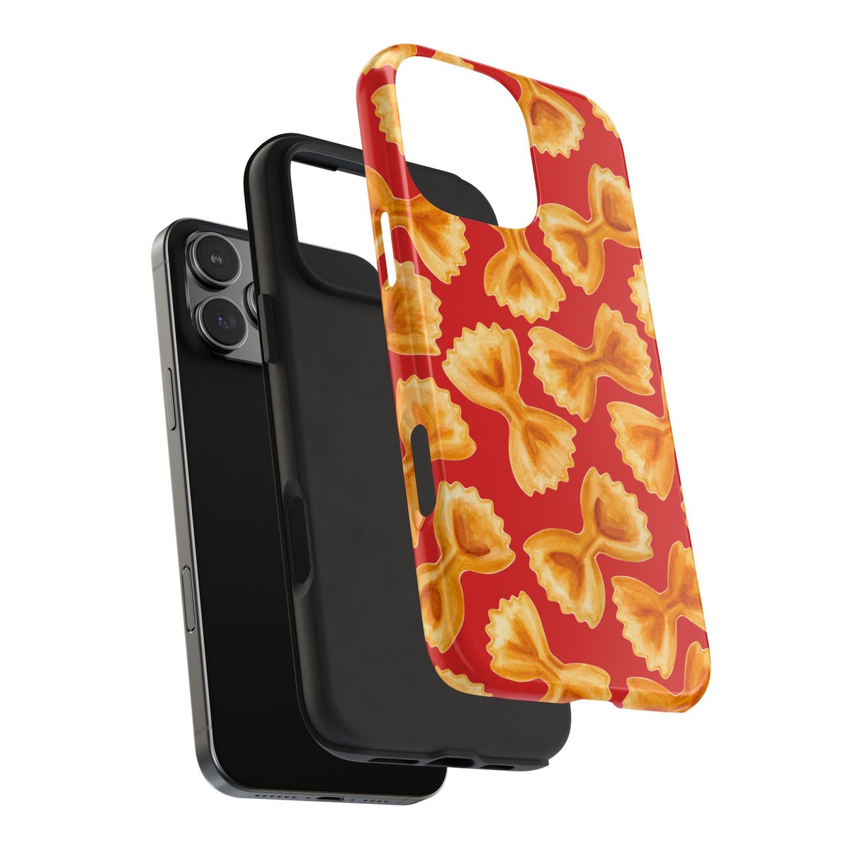 Copy of Tossed Farfalle Pasta Watercolor Illustrated Tough Phone Case | Various Models