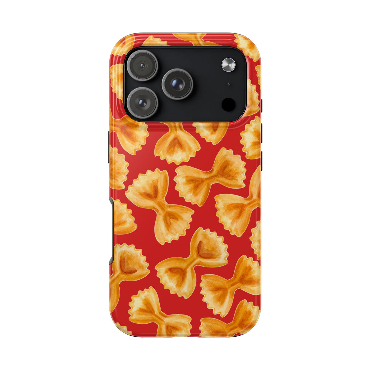 Copy of Tossed Farfalle Pasta Watercolor Illustrated Tough Phone Case | Various Models iPhone 17 Pro