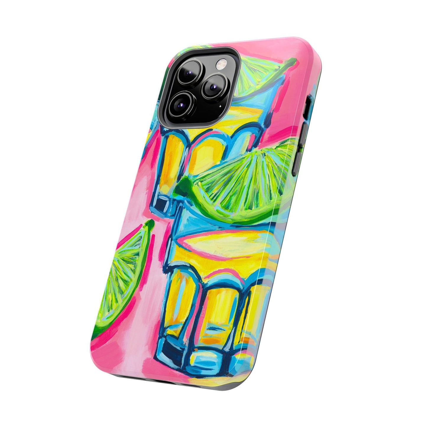 Pink Tequila Shot & Limes Acrylic Tough Phone Case | Various Models Available