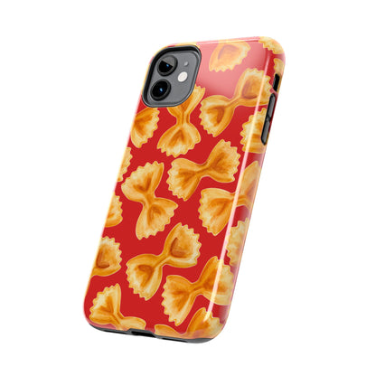 Copy of Tossed Farfalle Pasta Watercolor Illustrated Tough Phone Case | Various Models