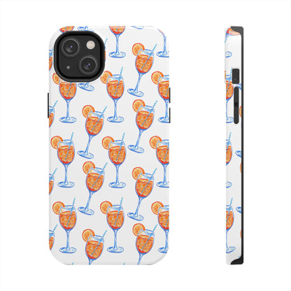 Aperol Spritz Watercolor Patterned Phone Case | Various Models iPhone 14 Plus