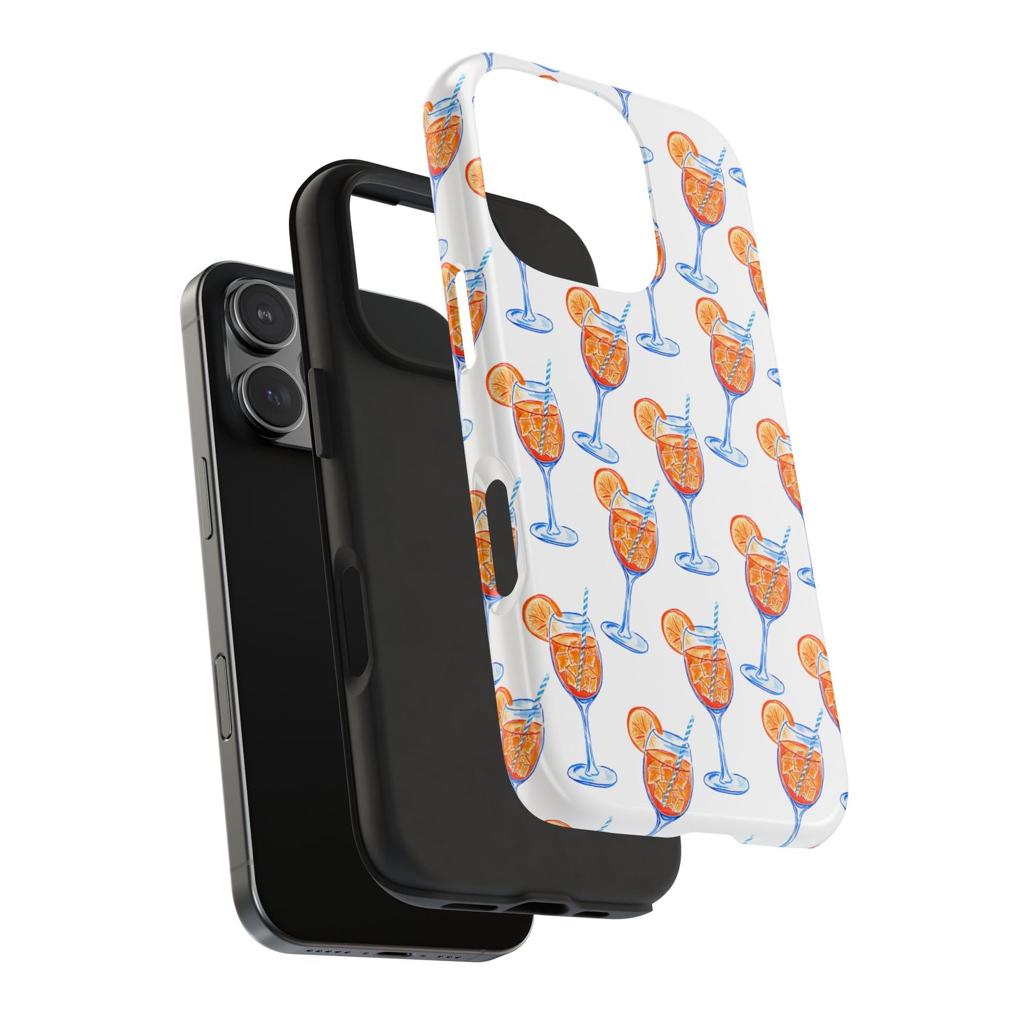 Aperol Spritz Watercolor Patterned Phone Case | Various Models