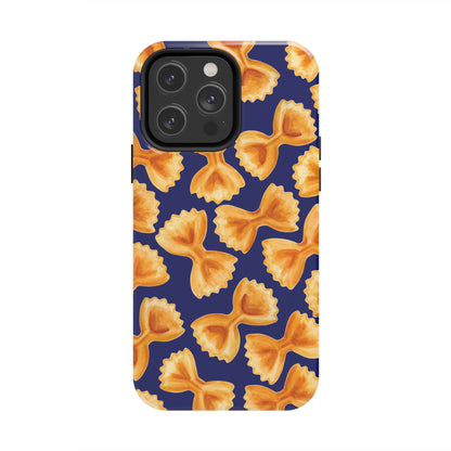 Copy of Copy of Tossed Farfalle Pasta Watercolor Illustrated Tough Phone Case | Various Models iPhone 14 Pro Max