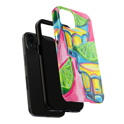 Pink Tequila Shot & Limes Acrylic Tough Phone Case | Various Models Available