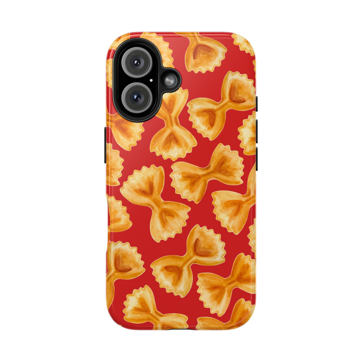 Copy of Tossed Farfalle Pasta Watercolor Illustrated Tough Phone Case | Various Models iPhone 16