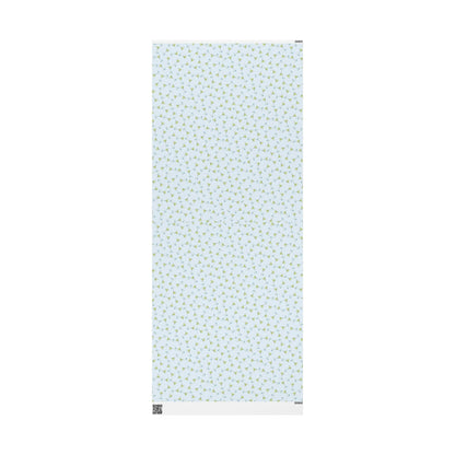 Gift Wrap| Mini Pale Blue Watercolor Martini Tossed Pattern | Matte or Glossy 30" x 72" Matte