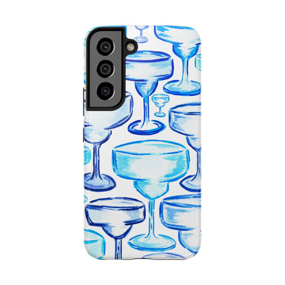Coastal Shades of Blue Watercolor Margaritas Tough Phone Case | Various Models Available Samsung Galaxy S22
