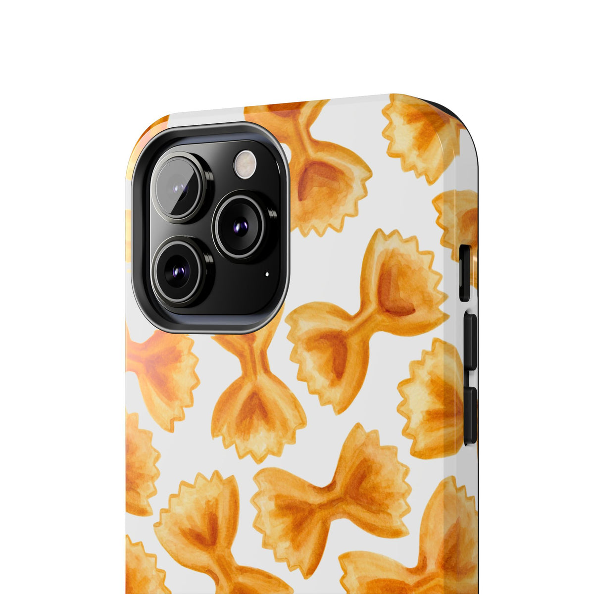 Tossed Farfalle Bow Tie Pasta Watercolor Illustrated White Tough Phone Case | Various Models
