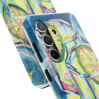 Pink Lime Green Yellow Margaritas Acrylic Tough Phone Case | Various Models Available