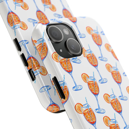 Aperol Spritz Watercolor Patterned Phone Case | Various Models