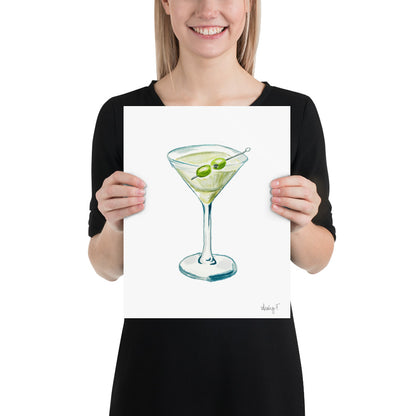 Print | Watercolor Martini Glass 11×14