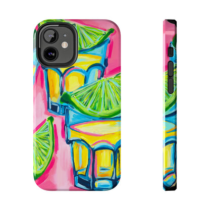 Pink Tequila Shot & Limes Acrylic Tough Phone Case | Various Models Available