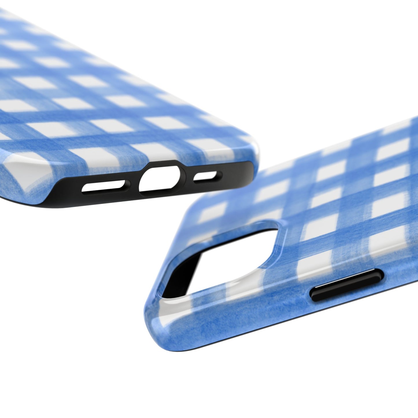 Blue Gingham Watercolor Preppy Tough Phone Case | Various models