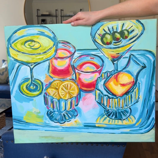20”x24” Summer Cocktails Acrylic