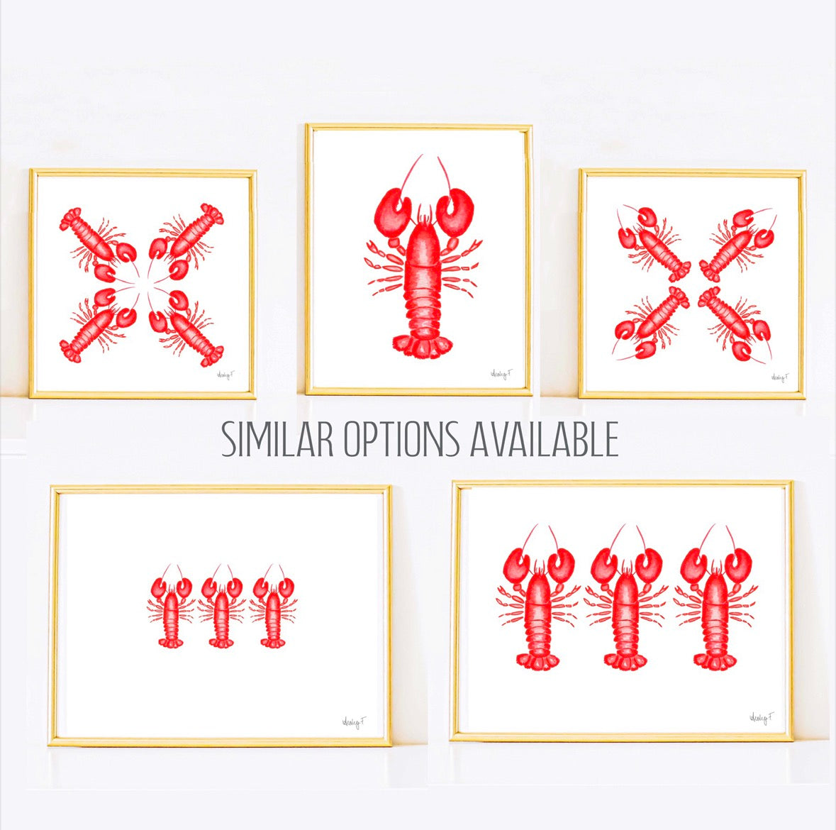 Print | Watercolor Red Lobster