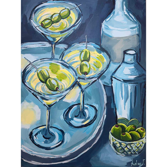 18”x24” Abstract Acrylic “Shaken, Not Stirred”