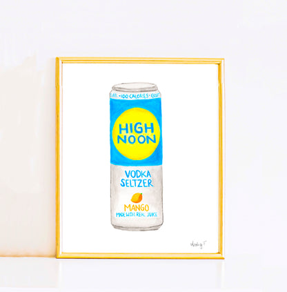 Print | High Noon Canned Cocktail Watercolor | Various Sizes