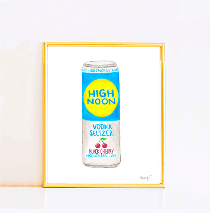 Print | High Noon Canned Cocktail Watercolor | Various Sizes