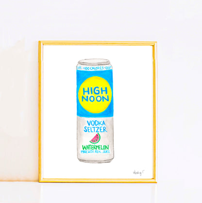 Print | High Noon Canned Cocktail Watercolor | Various Sizes