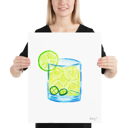 Print | Watercolor Spicy Margarita 16″×20″