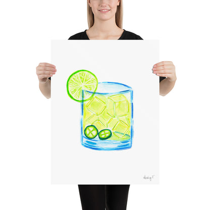 Print | Watercolor Spicy Margarita 18″×24″