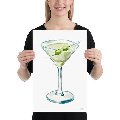 Print | Watercolor Martini Glass 12×18
