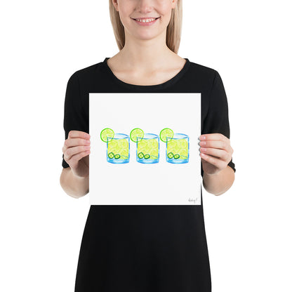 Print | Watercolor Spicy Margarita Trio