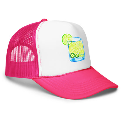 Spicy Margarita Watercolor Illustrated Trucker Hat | 4 Colors