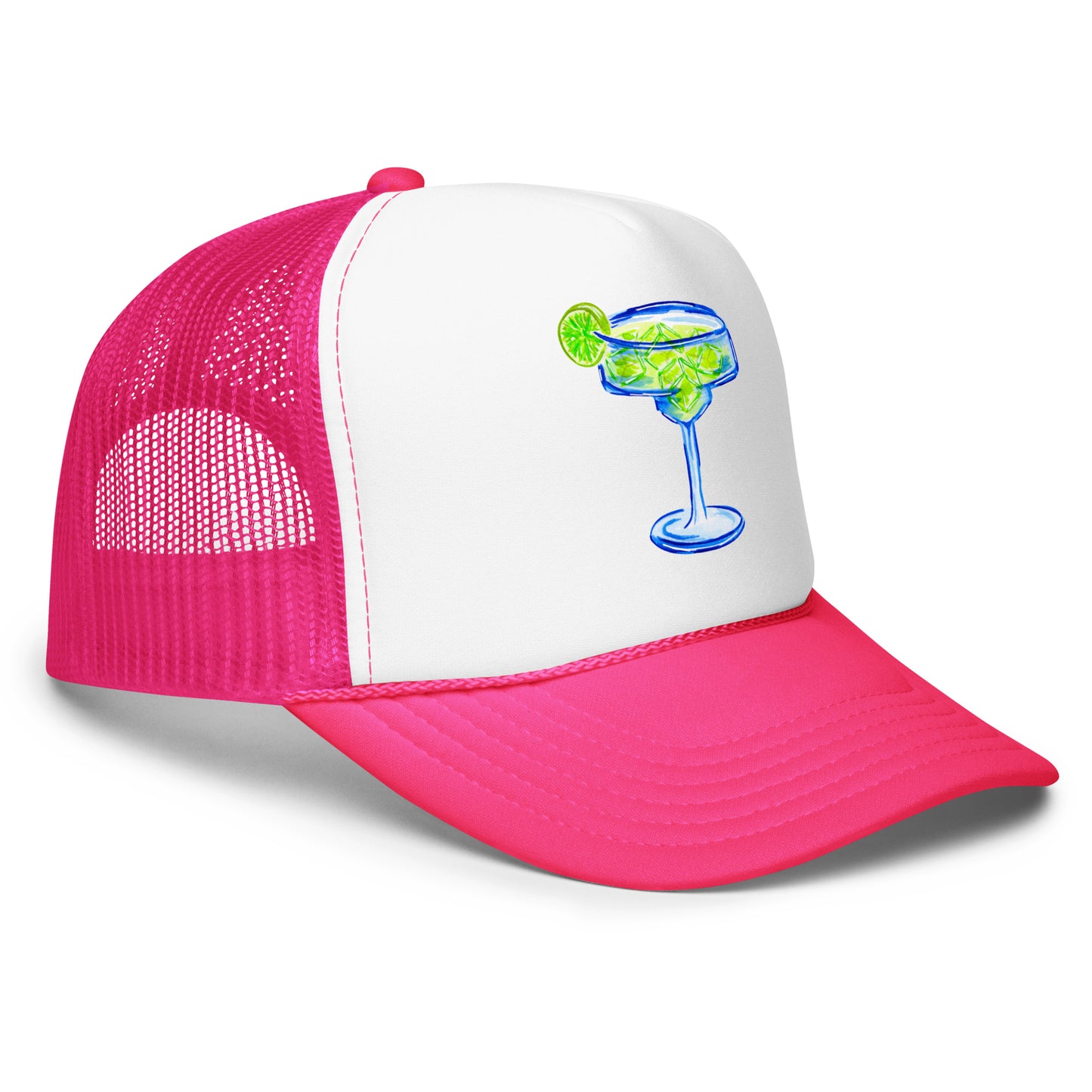 Margarita Watercolor Illustrated Trucker Hat | 6 Colors