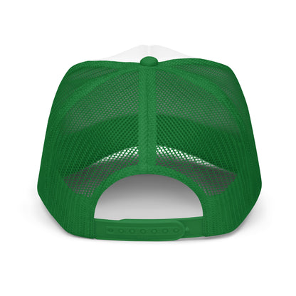 Trucker Hat | Pink & Green Champagne Bottle Watercolor Illustration