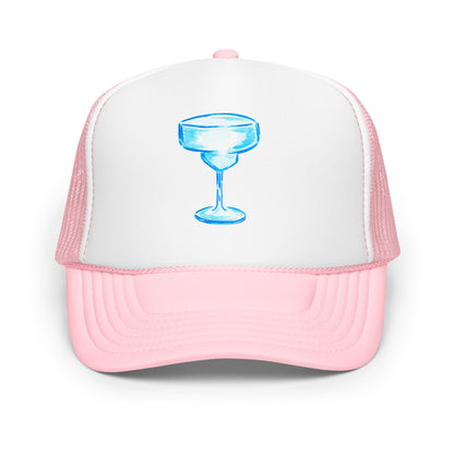 Turquoise Margarita Glass Watercolor Illustration | 6 Colors Light Pink White Light Pink