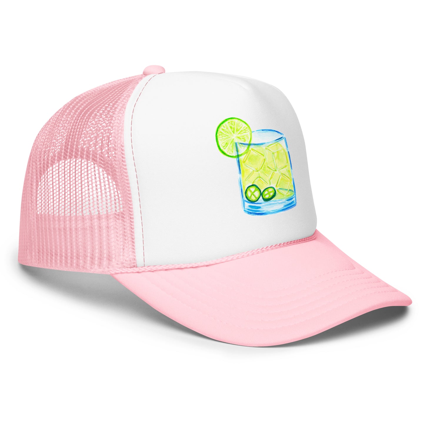 Spicy Margarita Watercolor Illustrated Trucker Hat | 4 Colors