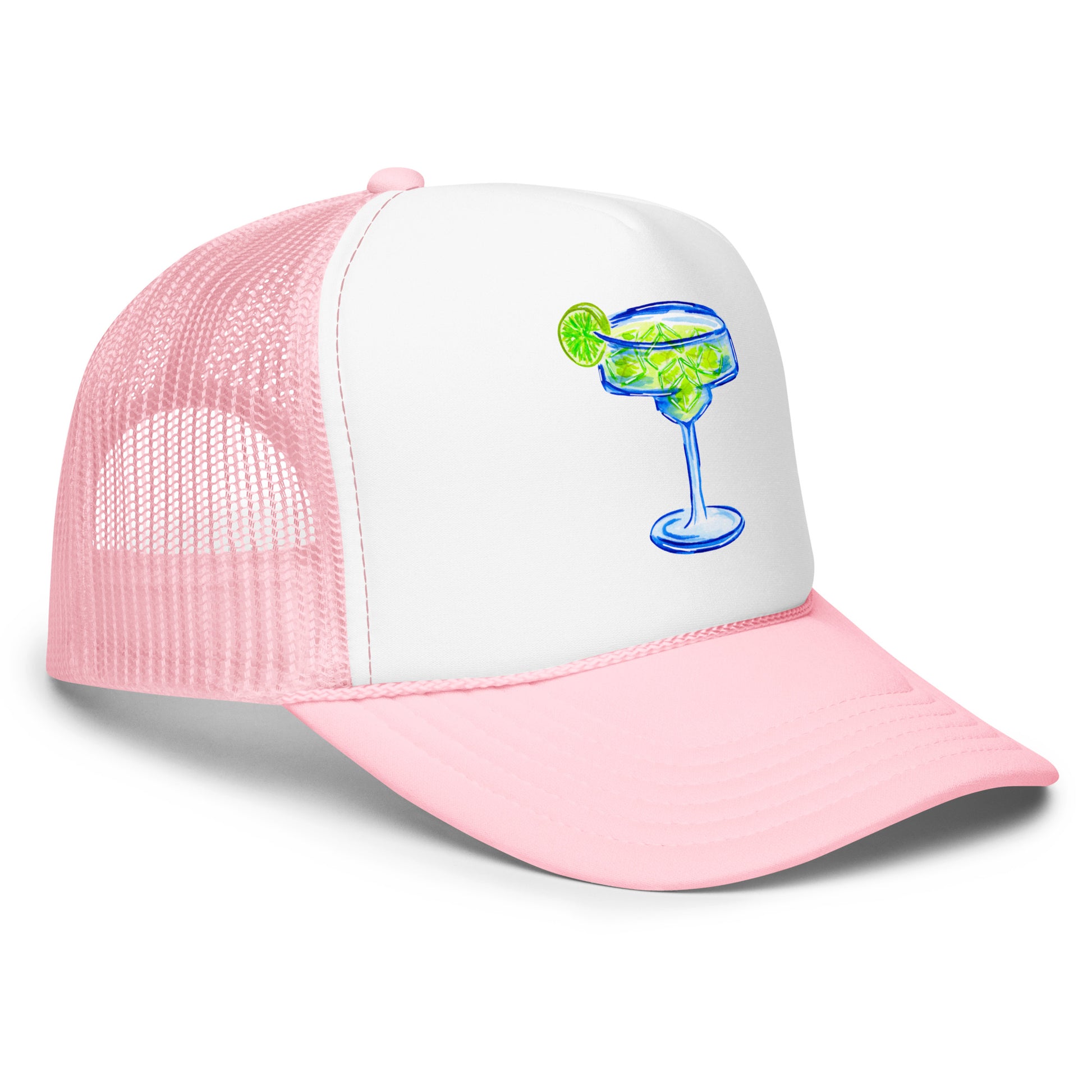 Margarita Watercolor Illustrated Trucker Hat | 6 Colors