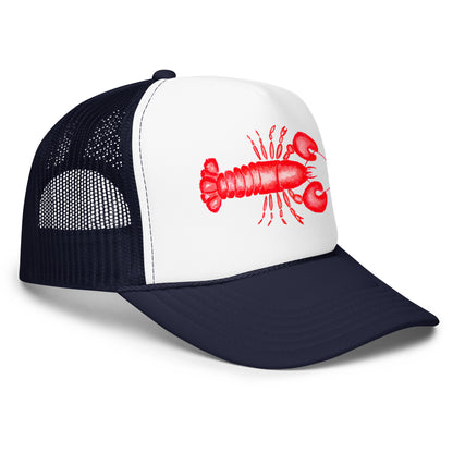 Red Lobster Watercolor Illustrated Trucker Hat | 6 Colors