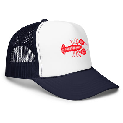 Mini Red Lobster Watercolor Illustrated Trucker Hat
