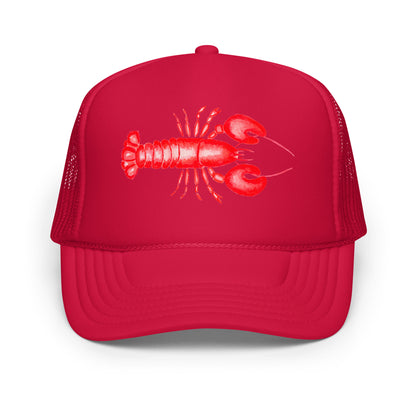 Red Lobster Watercolor Illustrated Trucker Hat | 6 Colors Red