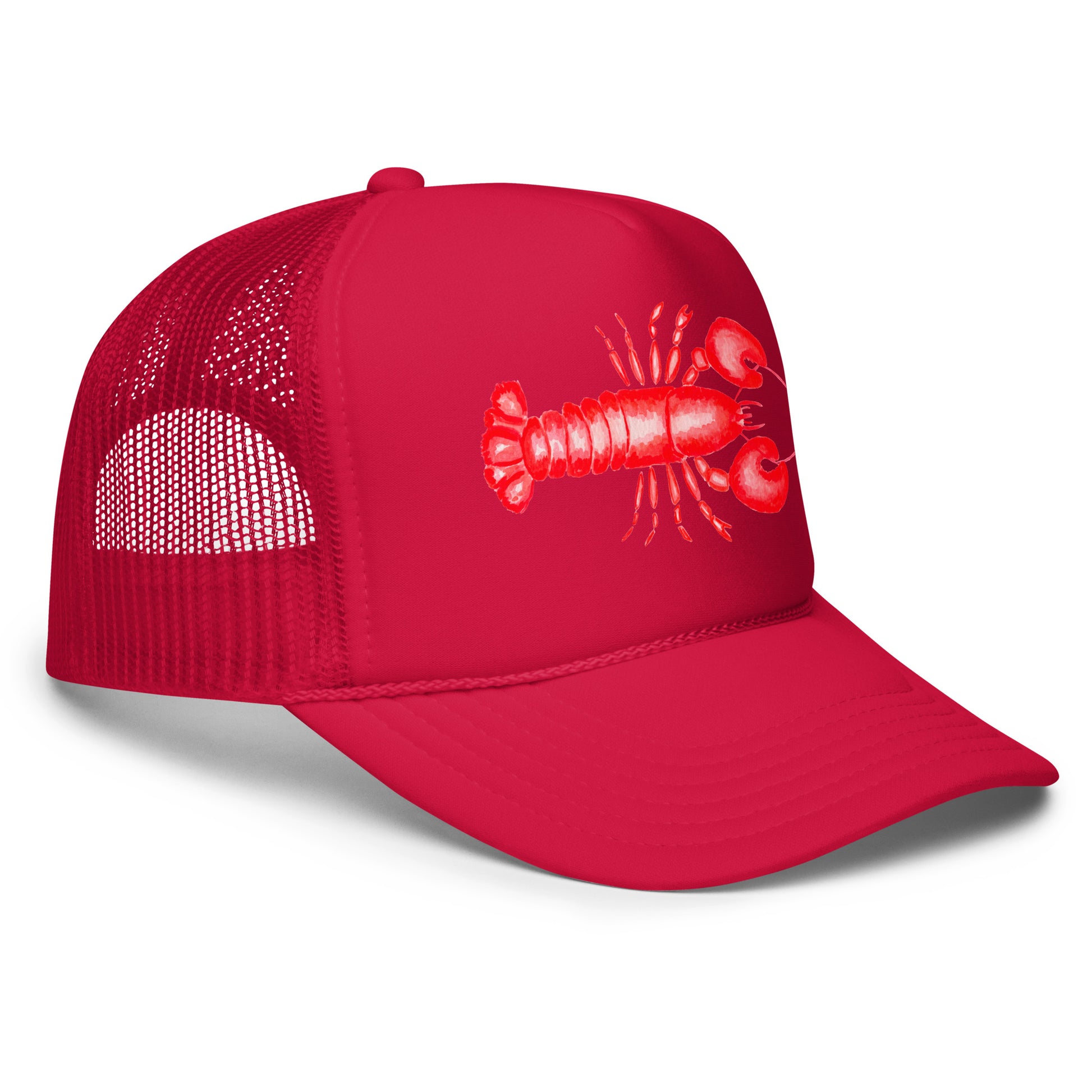 Red Lobster Watercolor Illustrated Trucker Hat | 6 Colors