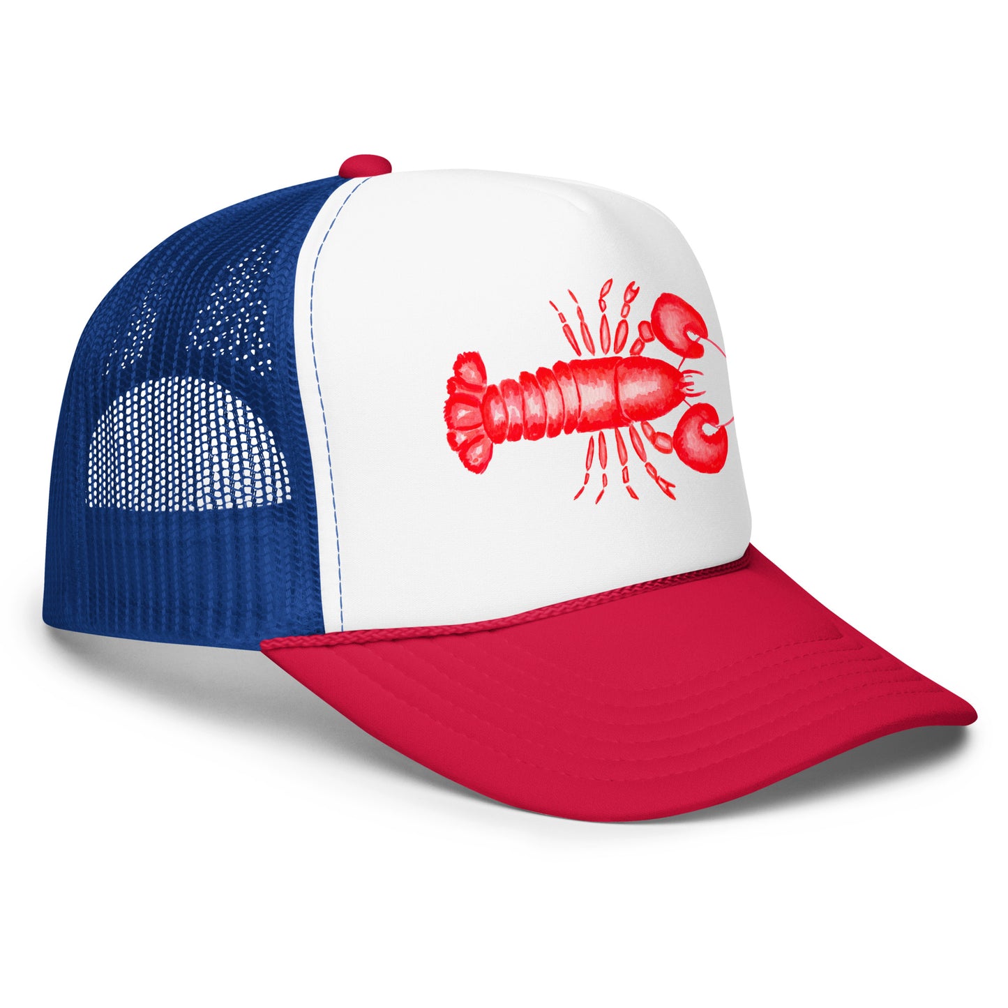 Red Lobster Watercolor Illustrated Trucker Hat | 6 Colors