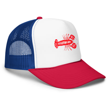 Mini Red Lobster Watercolor Illustrated Trucker Hat