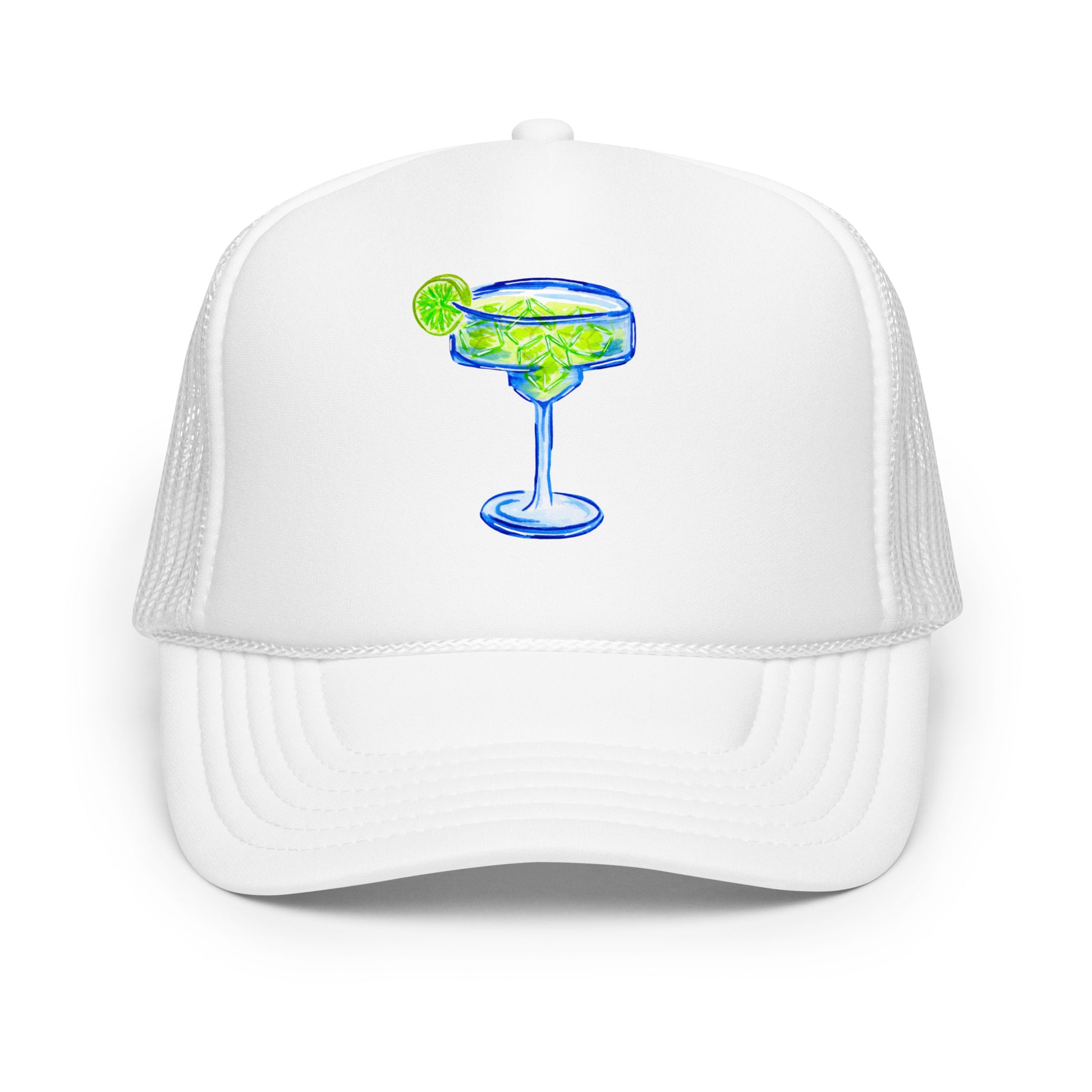 Margarita Watercolor Illustrated Trucker Hat | 6 Colors White