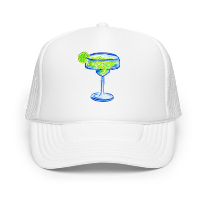 Margarita Watercolor Illustrated Trucker Hat | 6 Colors White